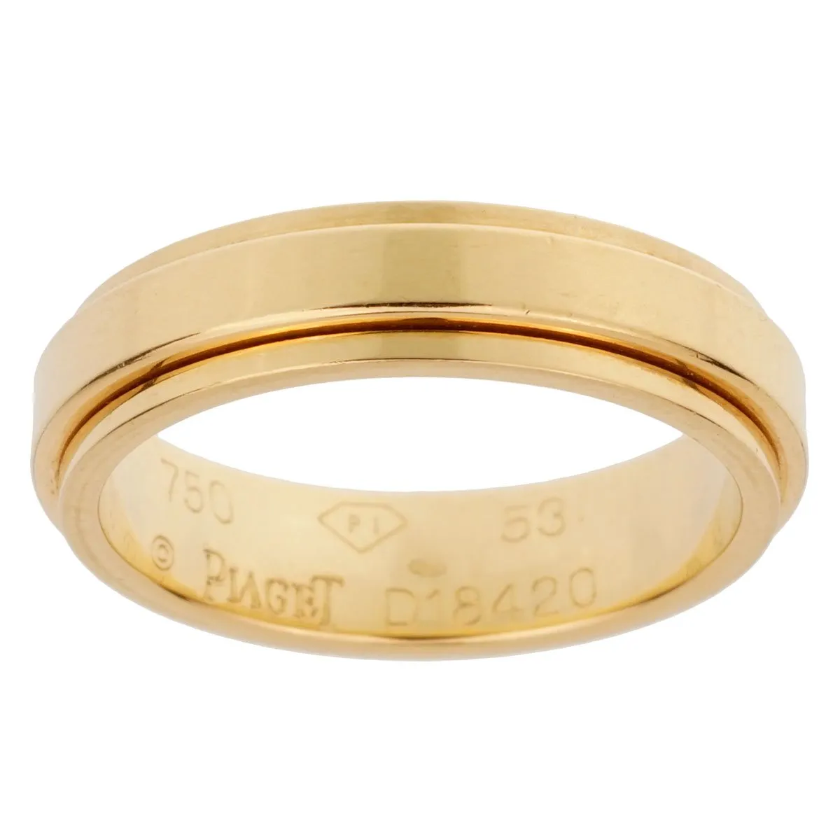 Piaget Possession Yellow Gold Spinning Ring Sz 6 1/4