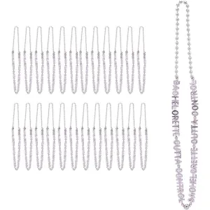 Pink Bead Necklaces, Bridal Party Supplies, Bachelorette Outta Control (24 Pack)