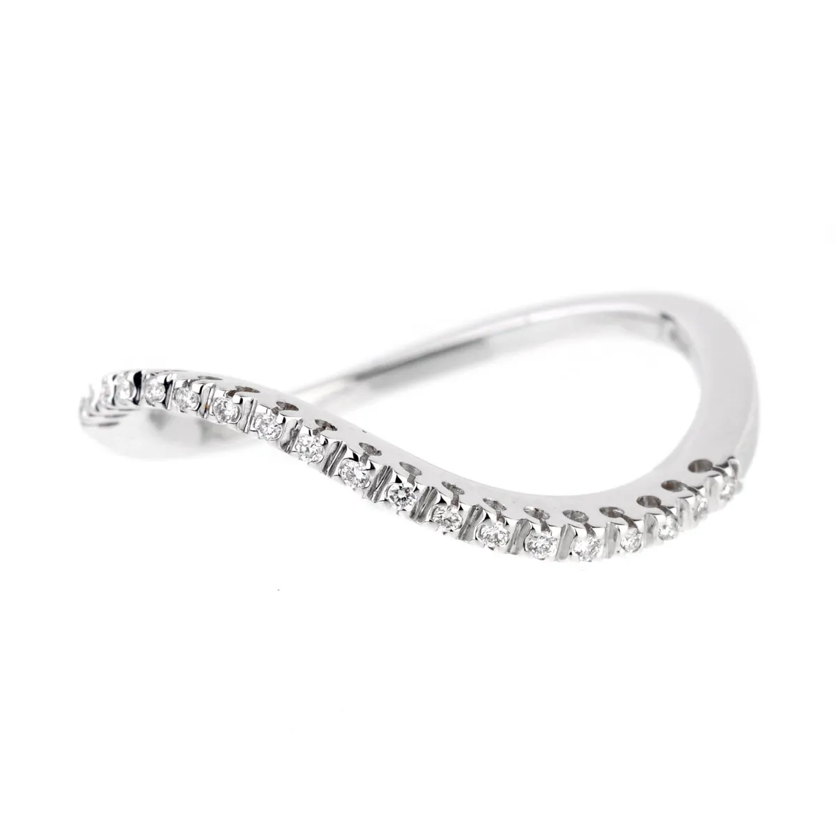 Recarlo Wave Diamond White Gold Ring