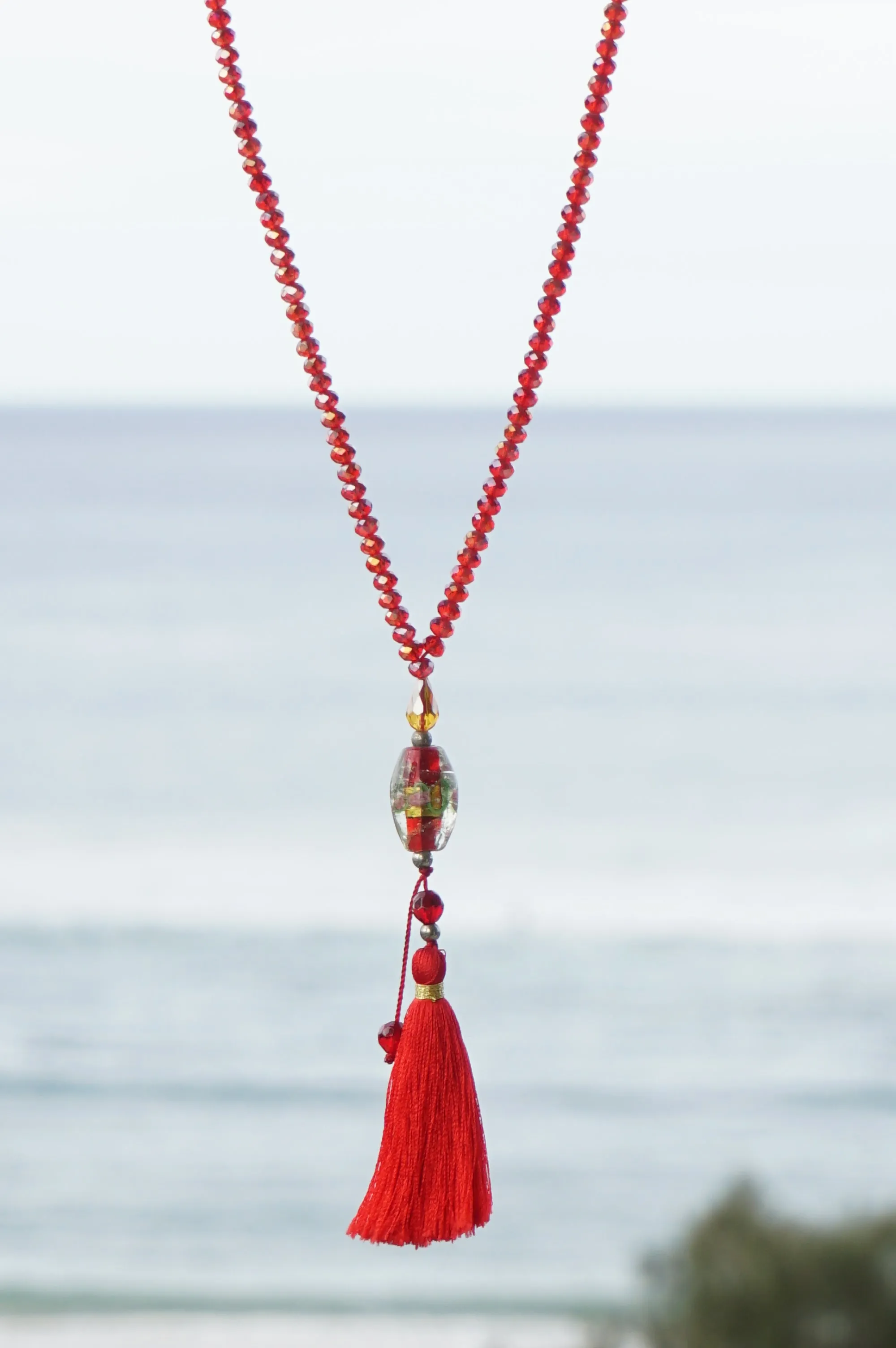 Red Tassel Necklace