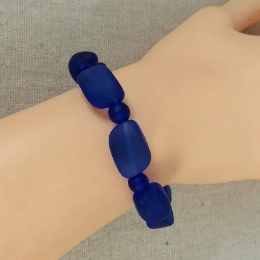 Royal Blue Sea Glass Bracelet