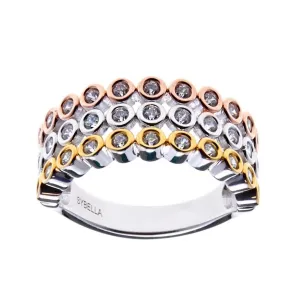 SALE Sybella Tori tri-coloured ring