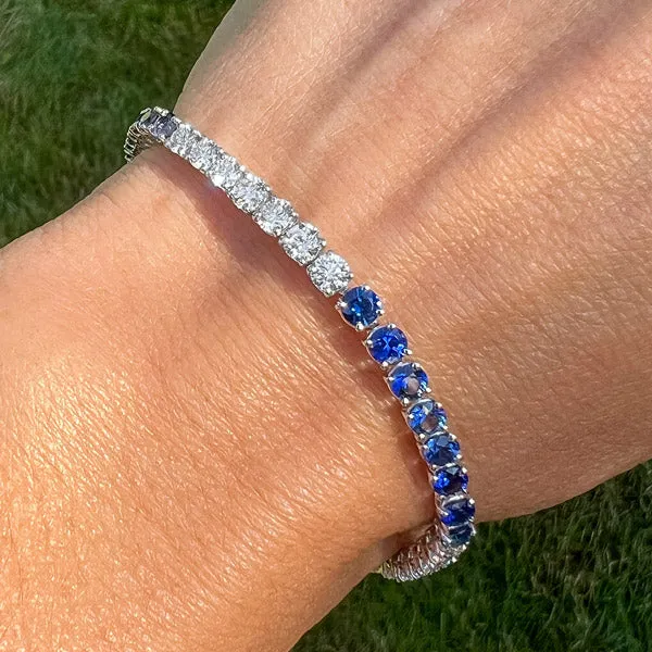 Sapphire & Diamond Tennis Bracelet