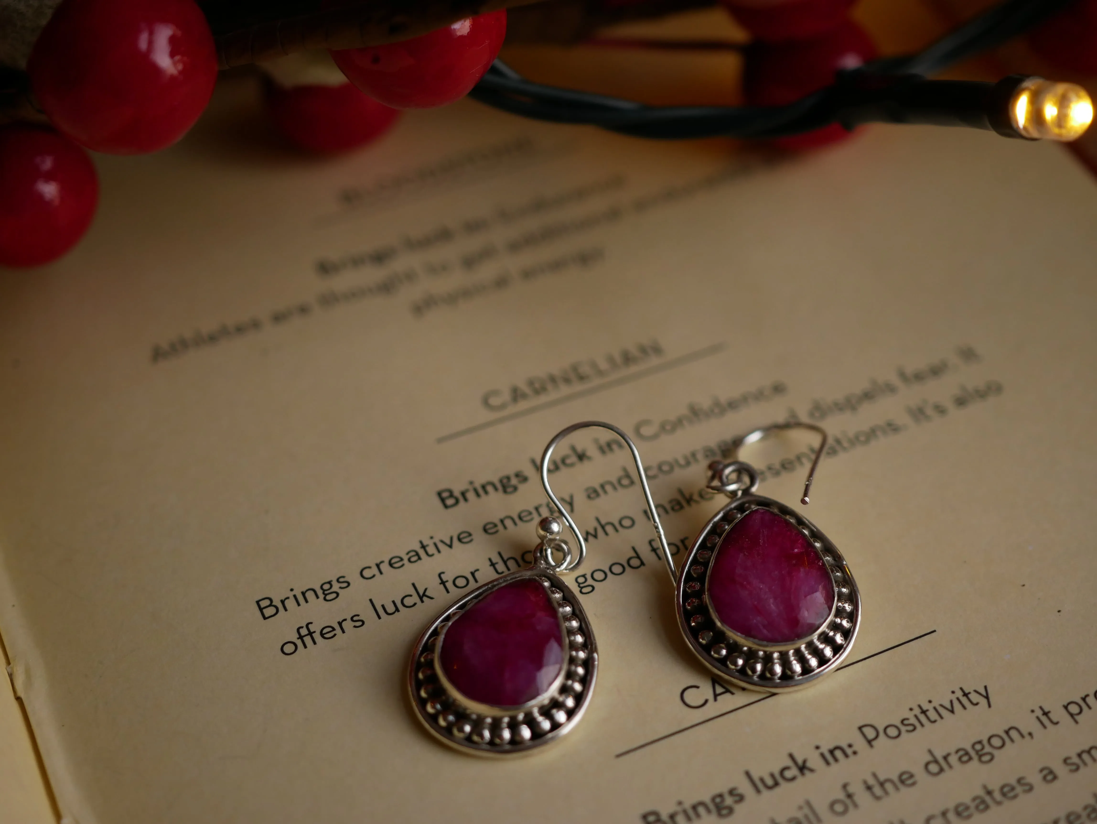 Semi-precious Ruby Xenia Earrings