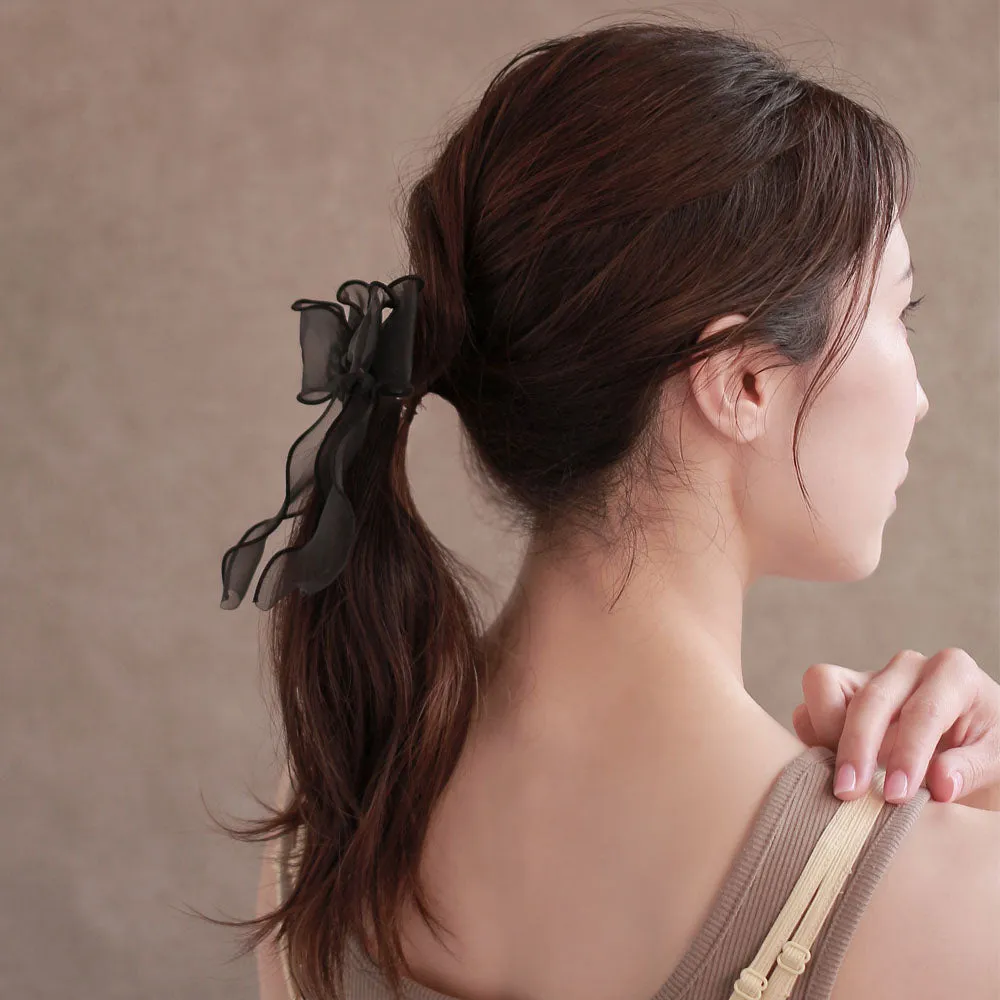 Sheer Bow Ponytail Cuff