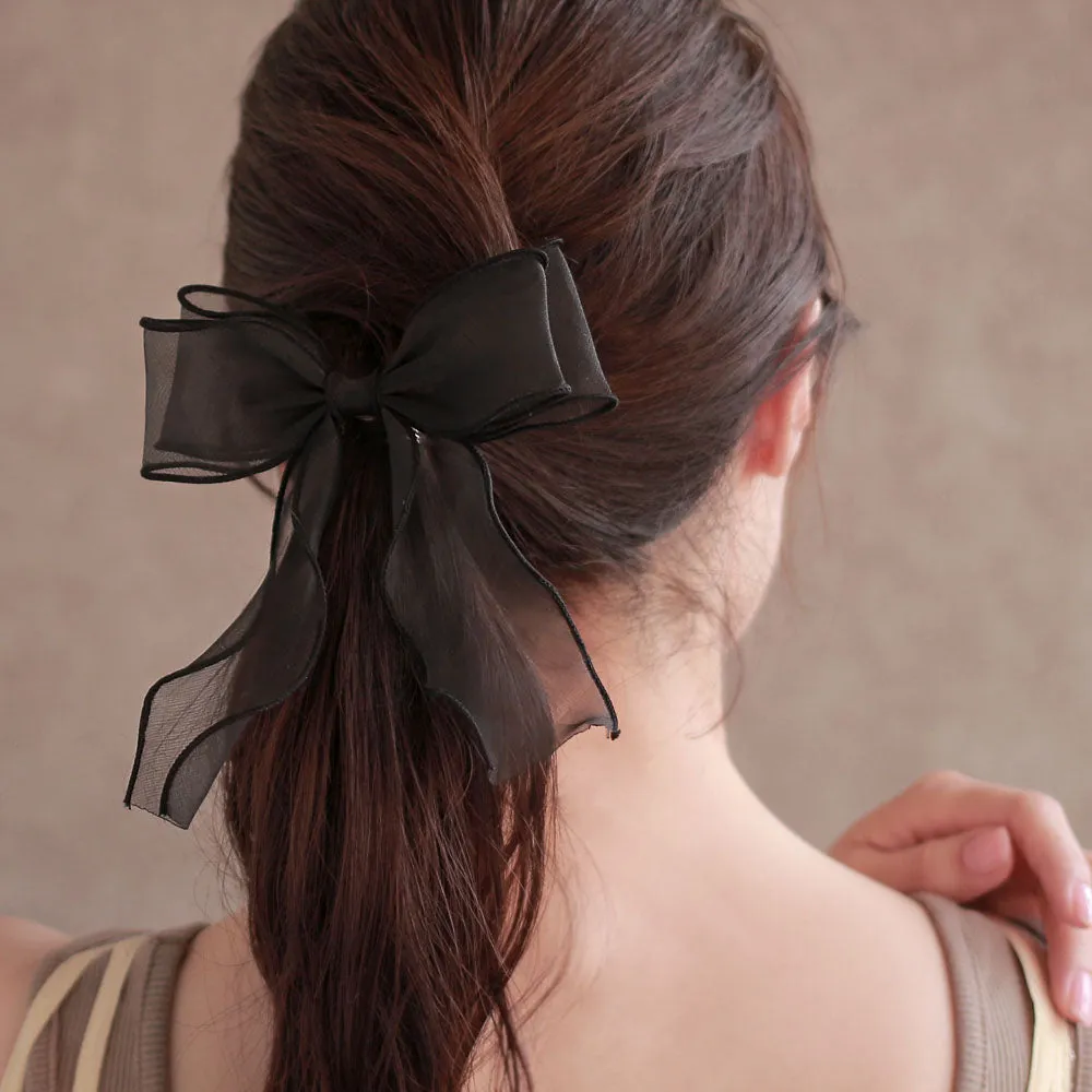 Sheer Bow Ponytail Cuff