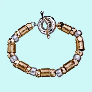 Silver and goldfilled bracelet sterling silver bracelets. Elegant bracelets.