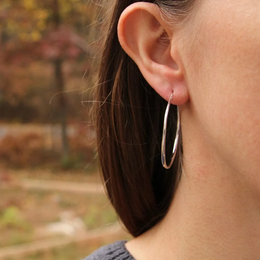 Silver Luxe Hoop Earrings