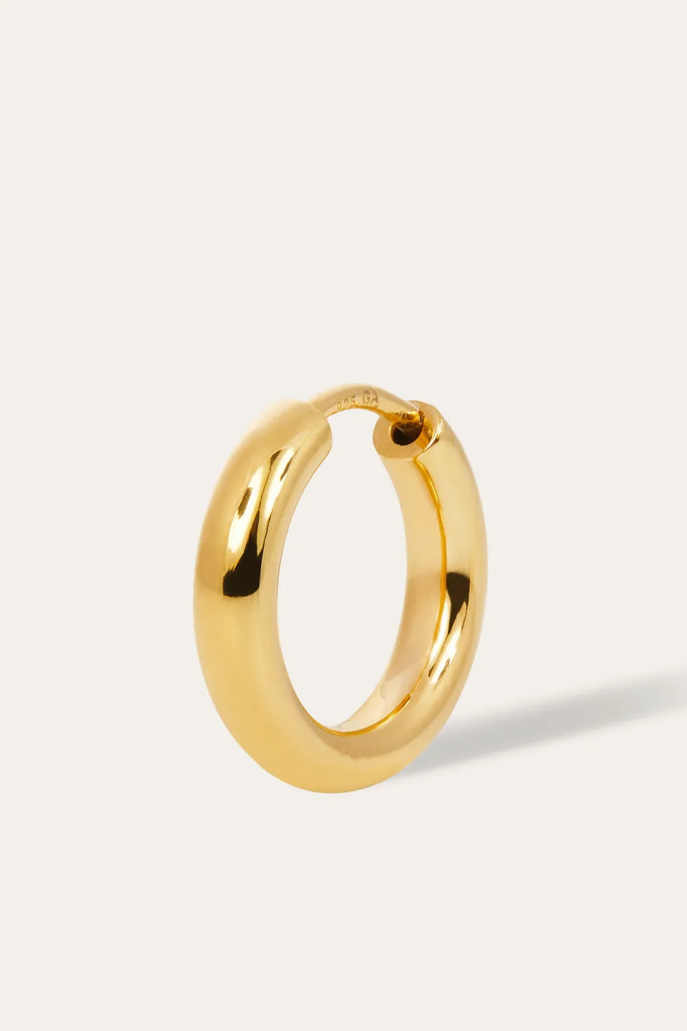 Simple 10mm gold vermeil mini hoop