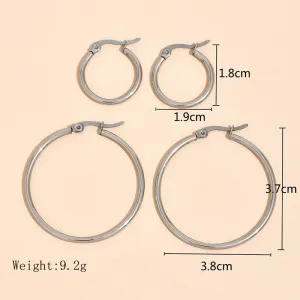 Simple And Fashionable Pure Color Metal Irregular Earrings