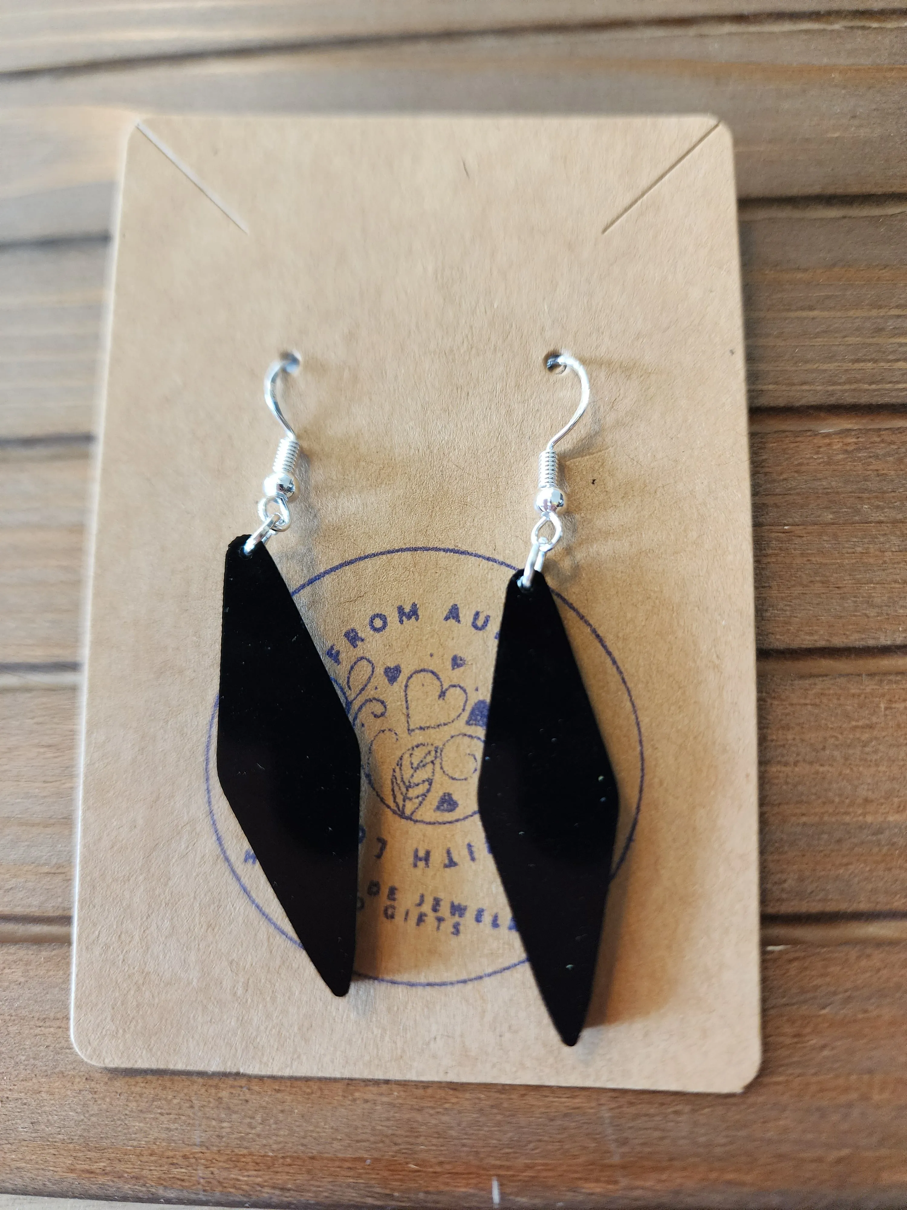 Simple black earrings