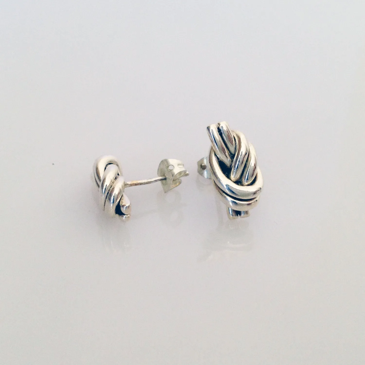 Simple Connected Double Knot Earrings