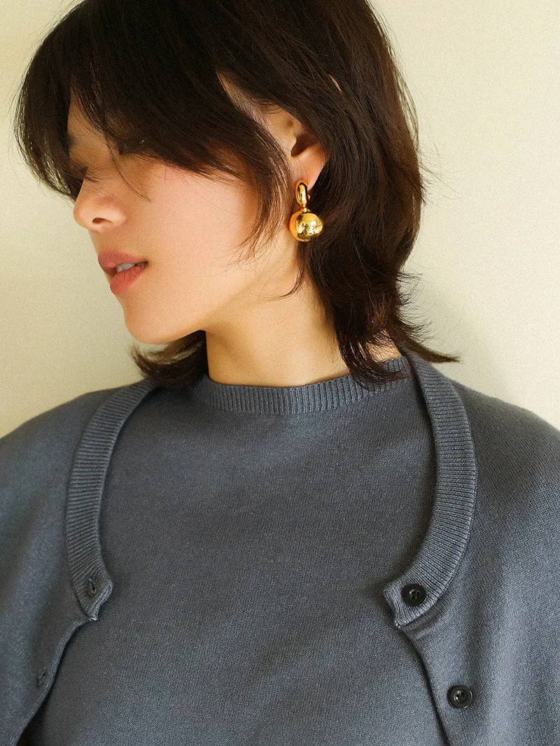 Simple Geometric Sphere Earrings