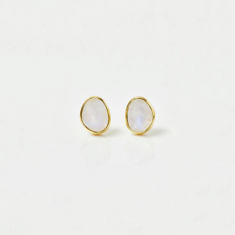 Simple Moonstone Earrings