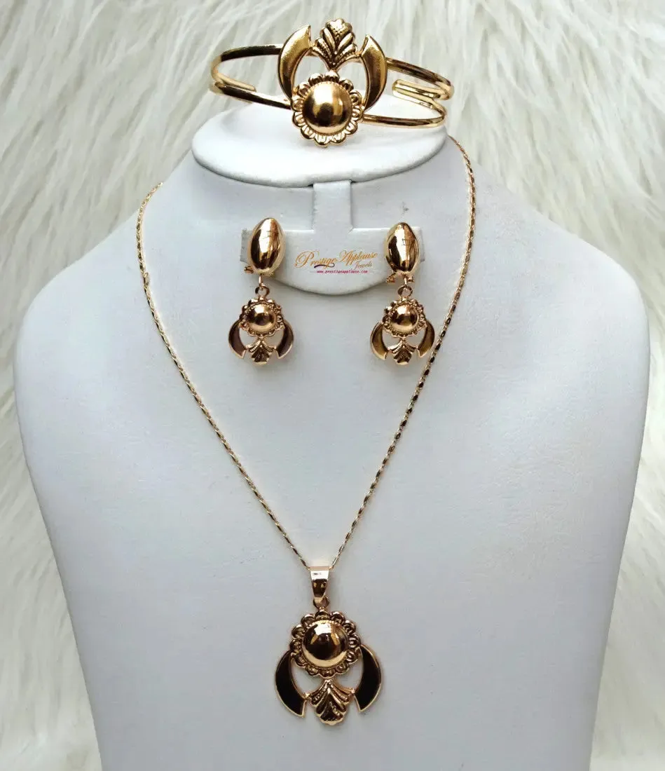 Simple Necklace Earring Jewellery Set