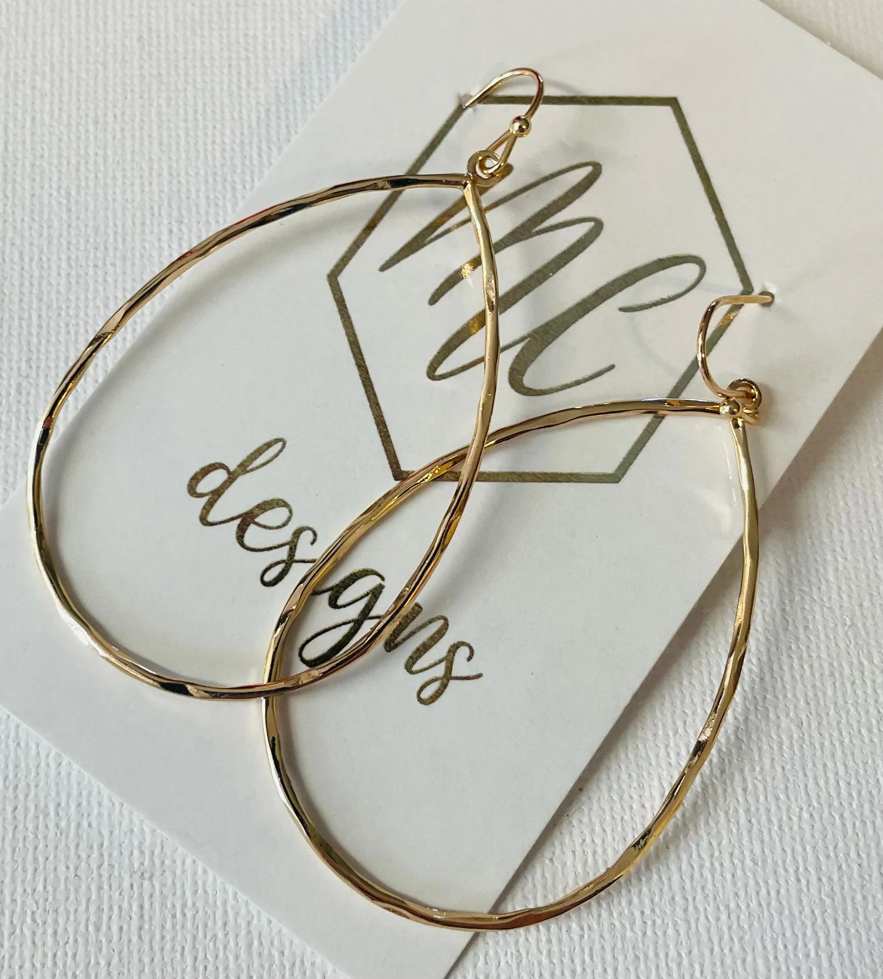 Simple Teardrop Earrings Gold and Silver