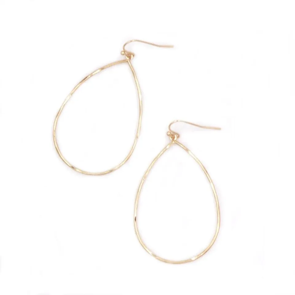 Simple Teardrop Earrings Gold and Silver