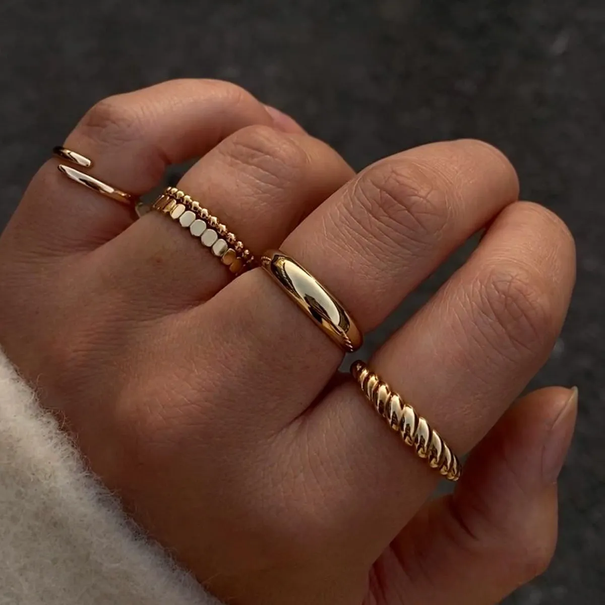 Soleil Collection Twist Ring | 9K Solid Yellow Gold