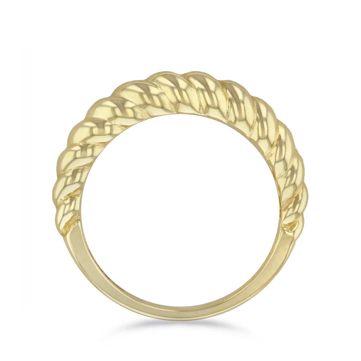 Soleil Collection Twist Ring | 9K Solid Yellow Gold