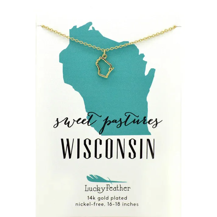 State Outline Necklace