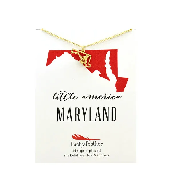 State Outline Necklace