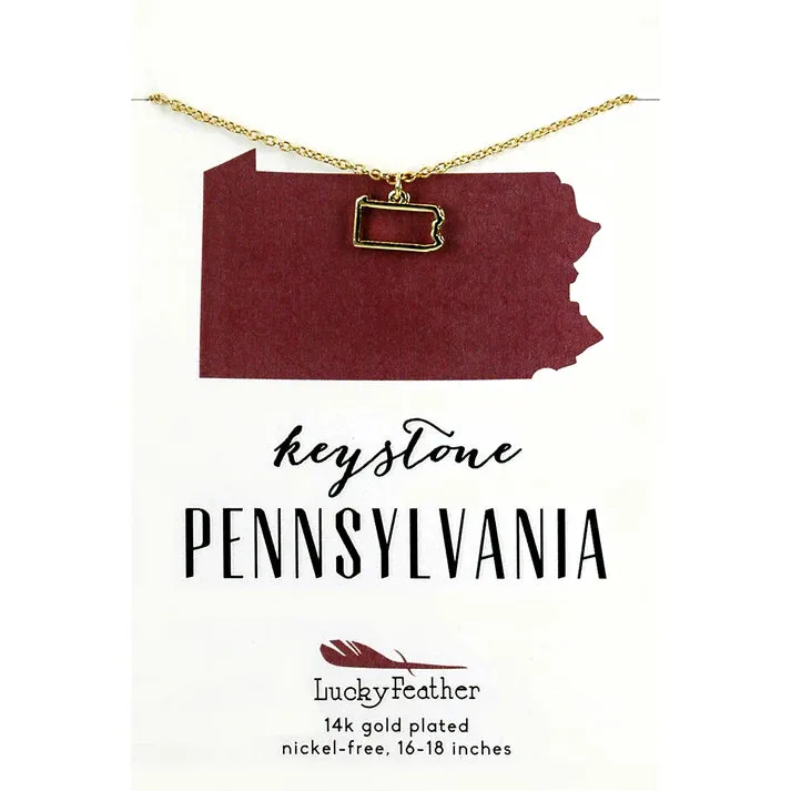 State Outline Necklace