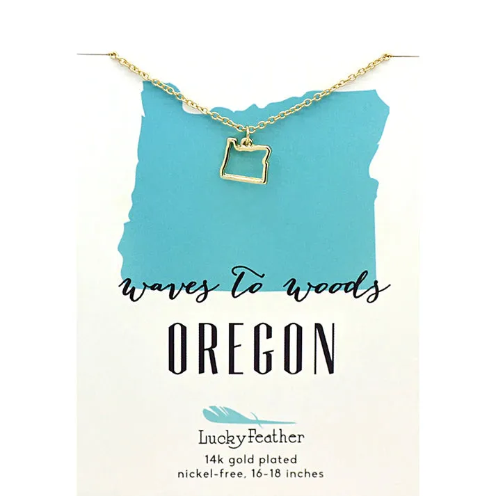 State Outline Necklace