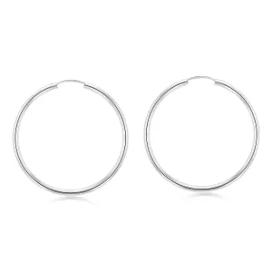 Sterling Silver Plain 30mm Sleeper Earring