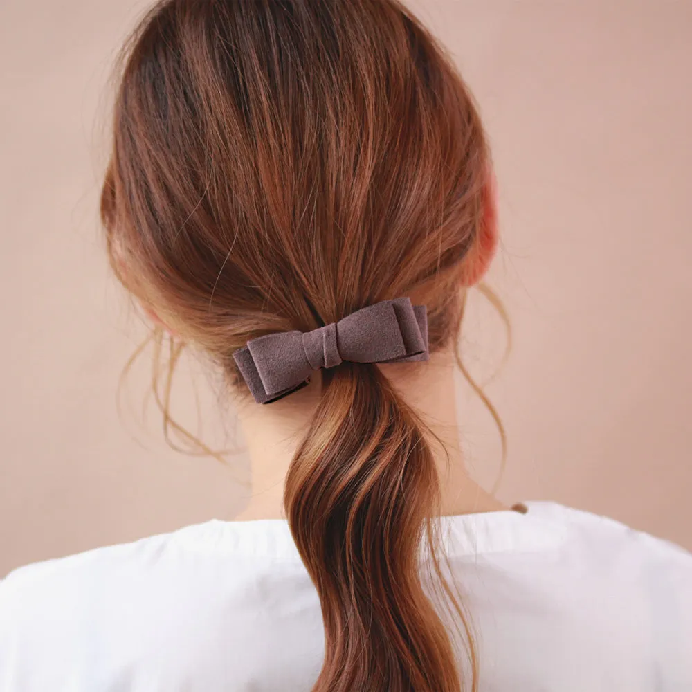 Suede Bow Ponytail Cuff