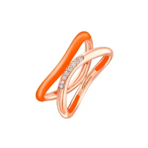 Sukar Ring Neon Orange Ceramic Enamel