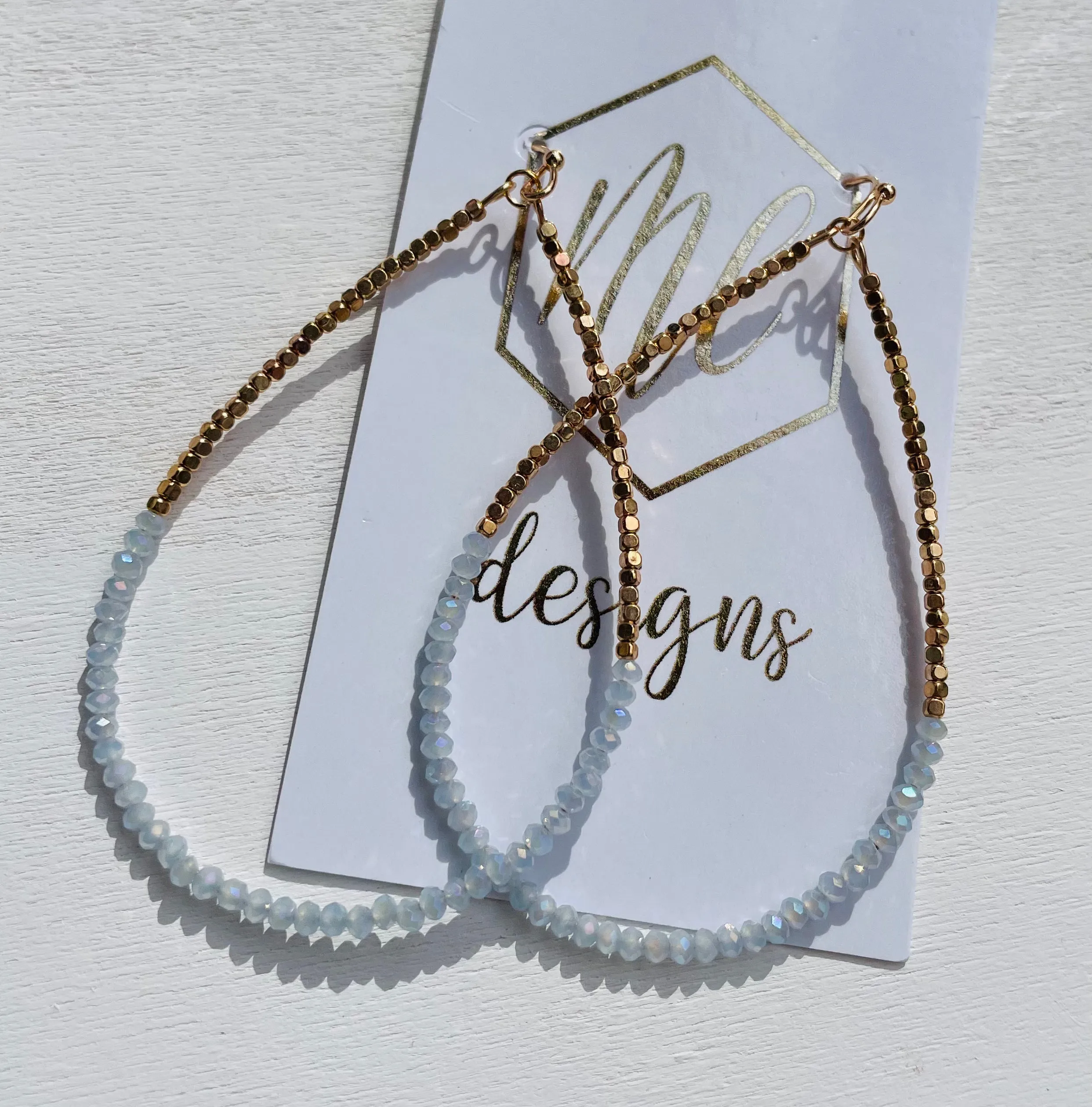 Teardrop Beaded Earrings