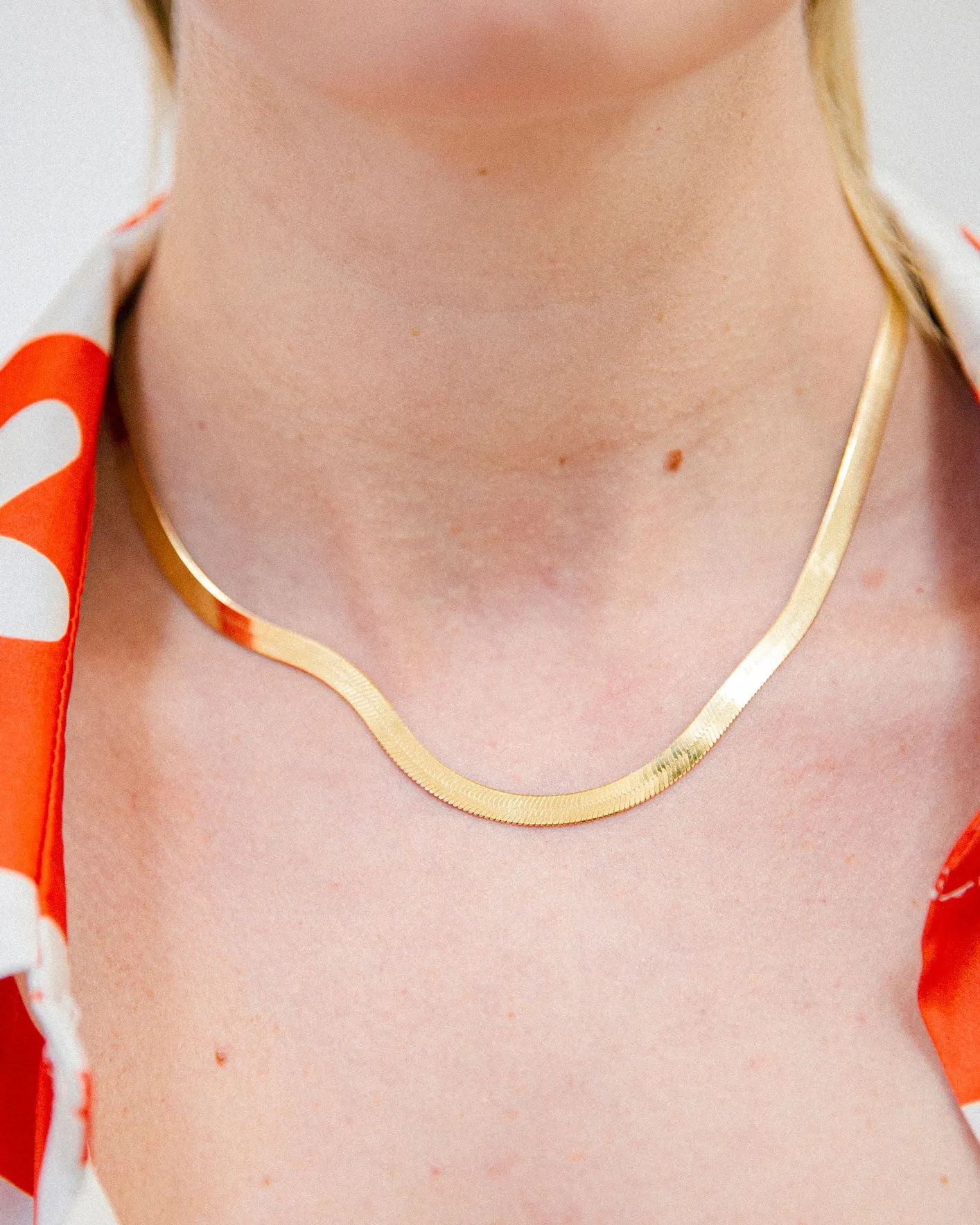 Thick Herringbone Chain Necklace