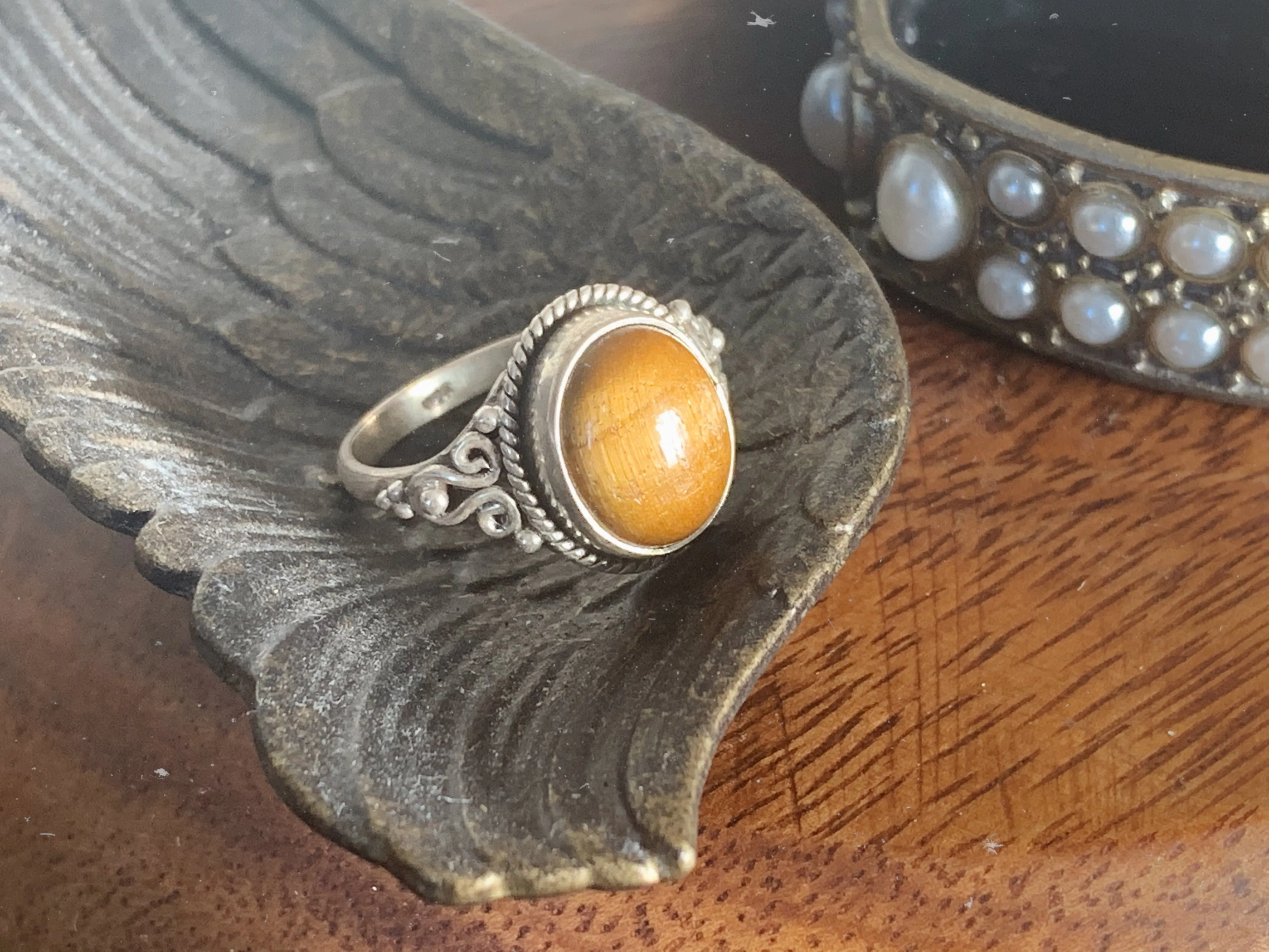 Tiger’s Eye Aleta Ring (US 8)