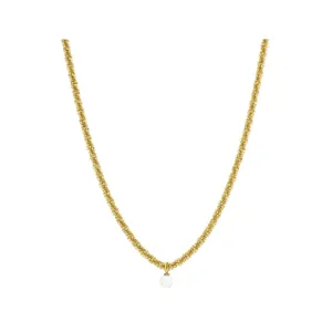 Tinsel Necklace Pearl Gold