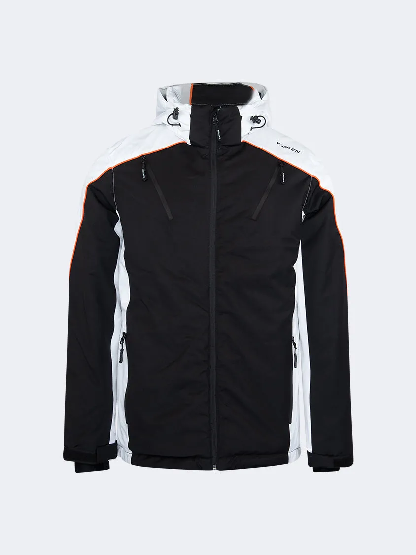 Topten Stylish Men Skiing Jacket Black/White