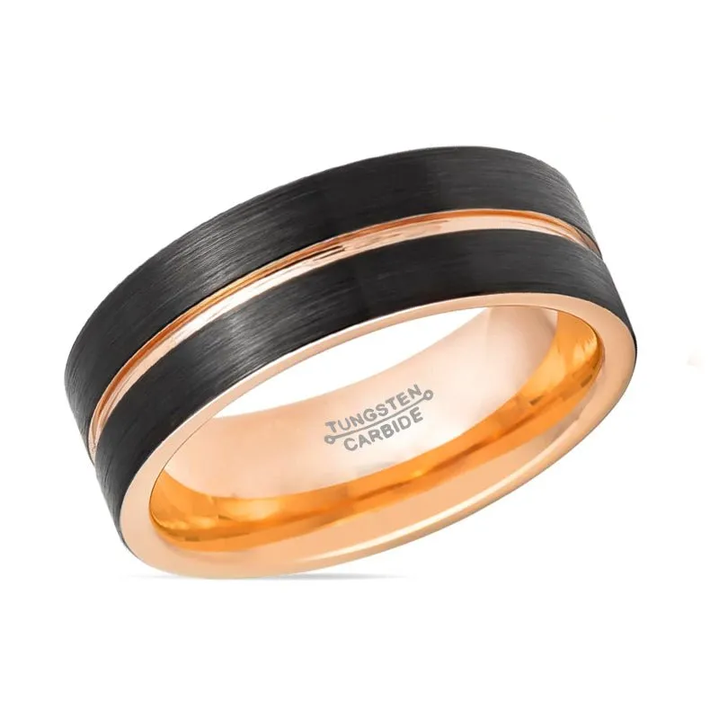 TRISTON | Tungsten Ring Rose Groove Pipe Cut