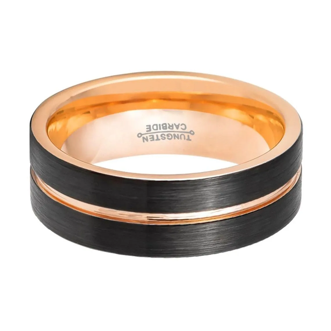 TRISTON | Tungsten Ring Rose Groove Pipe Cut