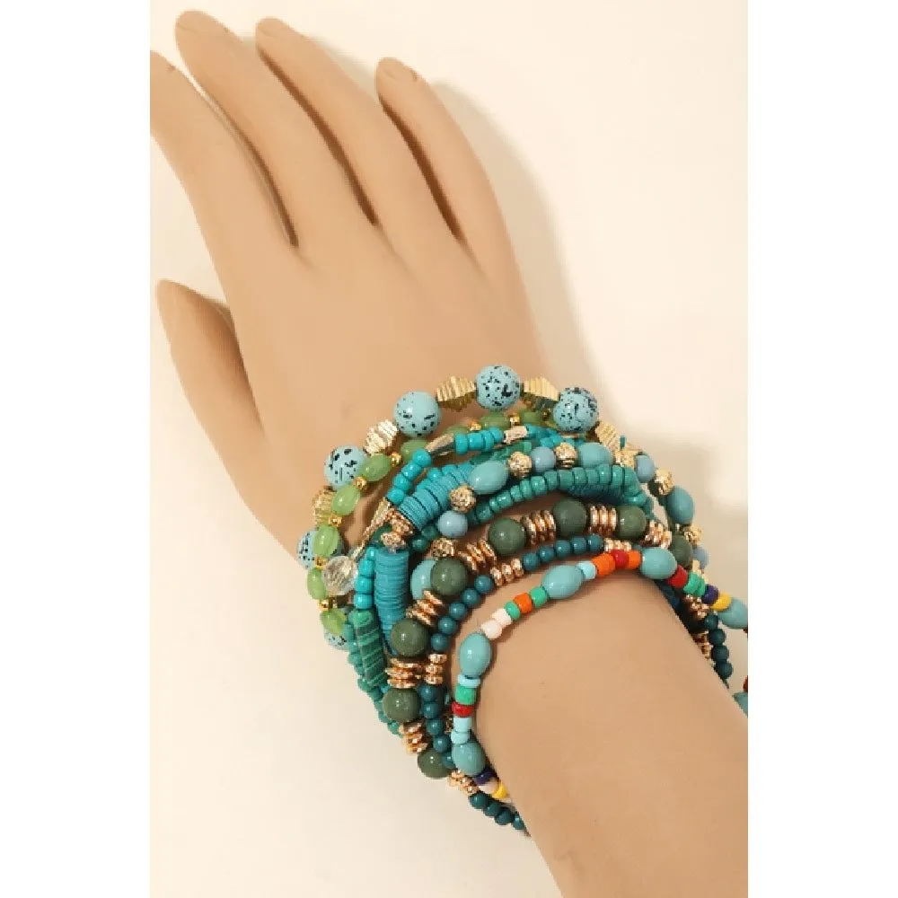 Turquoise Falls Beaded Bracelets