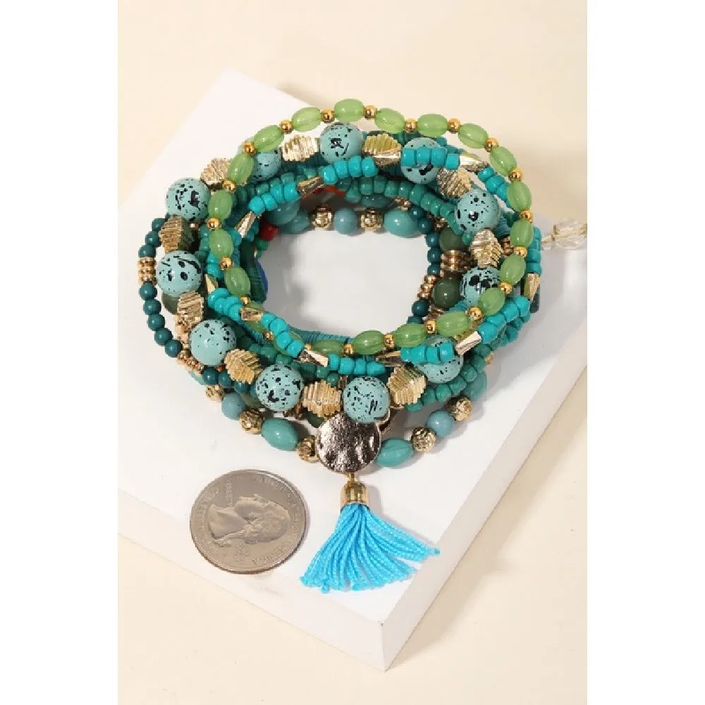 Turquoise Falls Beaded Bracelets