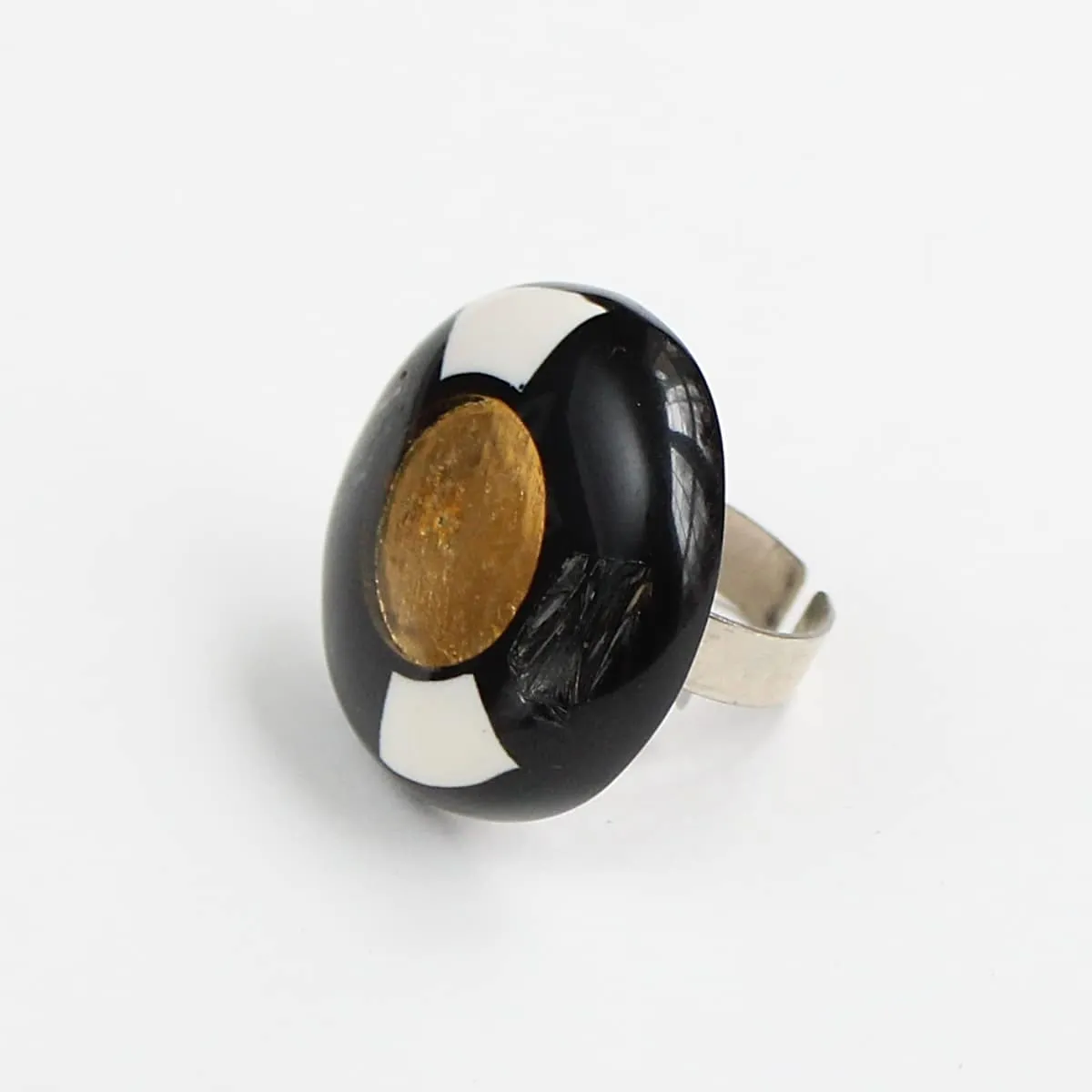 Unique Gold & Black Ring by Sylca