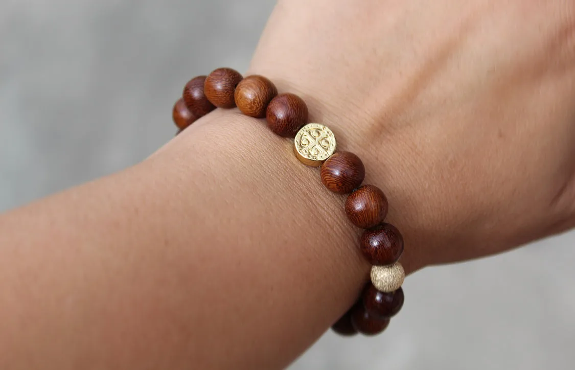 Wooden St. Benedict Bracelet