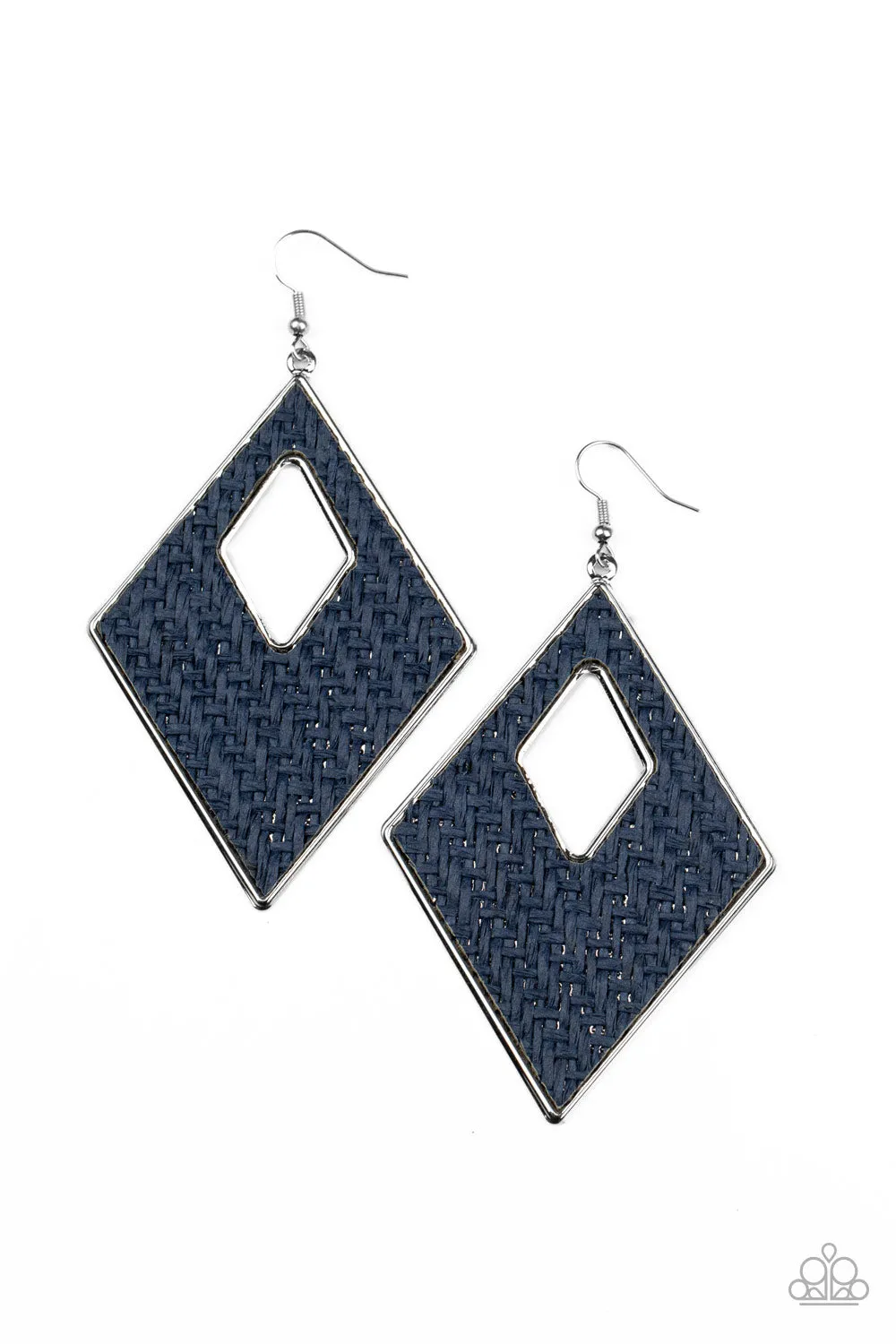 Woven Wanderer Blue-Earrings