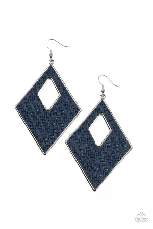 Woven Wanderer Blue-Earrings