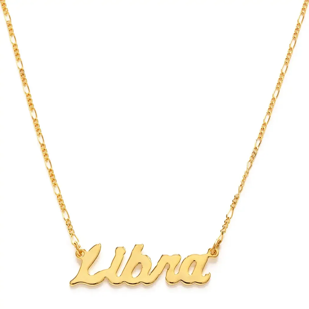 Zodiac Script Necklaces