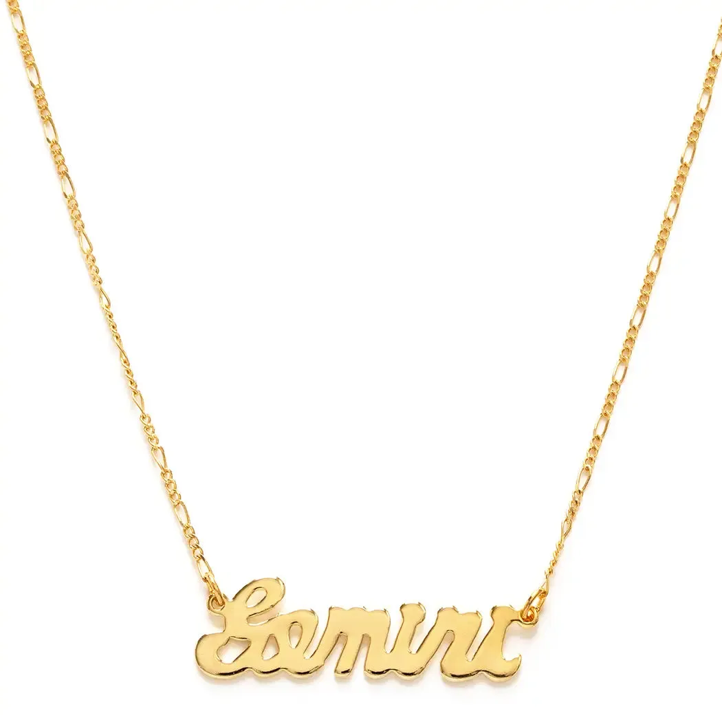 Zodiac Script Necklaces