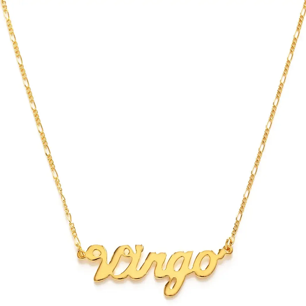 Zodiac Script Necklaces