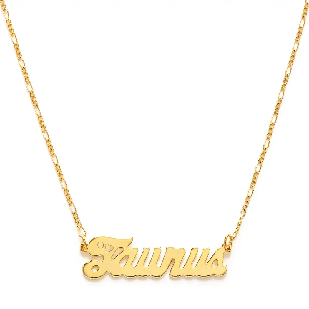 Zodiac Script Necklaces